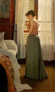 Interiör med fru av Santiago Rusiñol
