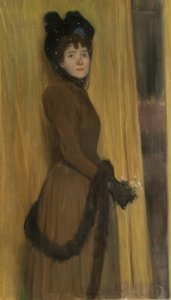 Porträtt av Miss Mc Flower av Santiago Rusiñol