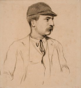 Porträtt av Genís Muntaner av Santiago Rusiñol