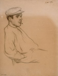 Porträtt av en man av Santiago Rusiñol