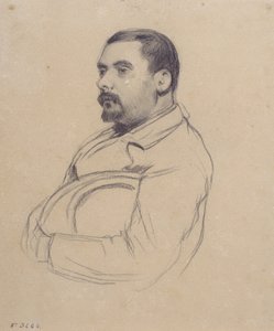 Porträtt av en man av Santiago Rusiñol