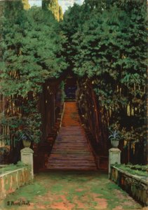 Trappor i trädgården av Santiago Rusiñol