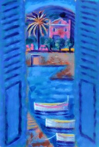 Pink House (akryl ombord)