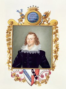 Porträtt av Ferdinando Stanley (1559-94), 5:e greve av Derby, från "Memoirs of the Court of Queen Elizabeth", publicerad 1825 (wc och gouache på papper).
