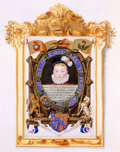 Porträtt av James VI av Skottland (1566-1625) Senare James I av England som pojke c.1574 från "Memoirs of the Court of Queen Elizabeth", publicerad 1825 (wc och gouache på papper)