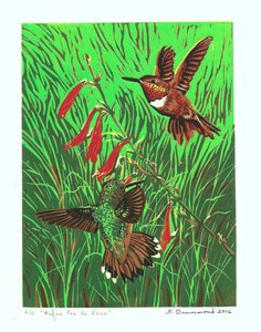 Rufus Pas de Deux, 2016 (Linoleumsnitt )