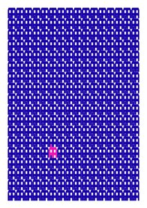 Blue Paper House Repeat Print, 2014 (grafiskt giclee-tryck) av Sarah Evans