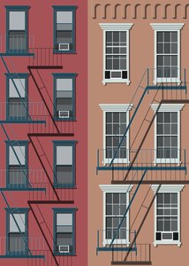 New York Town House, 2017 (digital) av Sarah Evans