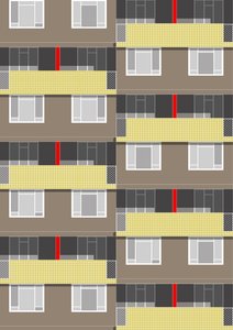 Spa Green Estate, 2017 (digital) av Sarah Evans