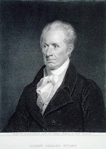 Gilbert Charles Stuart (1755-1828), graverad av Asher Brown Durand (1796-1886) från en originalminiatur (gravyr)