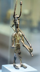 Bronsfigur av en krigare, ca 1800-1200 f.Kr. (brons) av Sardinia Nuragic Civilization