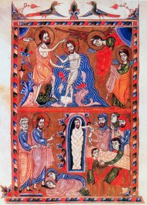 "Jesu dop och Lasarus uppståndelse", 1336 av Sargis Pidsak