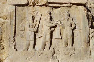 Basrelief av Ardashir II:s insats och seger (r.379-83) c.379-83