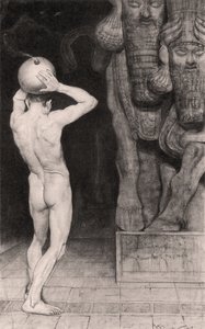 Der Anarchist, 1894 (träkol, grafit på bräda)