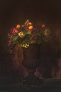 Prunkande blomsterstilleben
