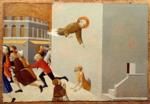 Den salige Ranieri Rasini tar bort de fattiga från ett fängelse i Florens Trämålning av Stefano di Giovanni di Console dit il Sassetta (1392-ca.1450) 1400-talet sön 0,43x0,63 m