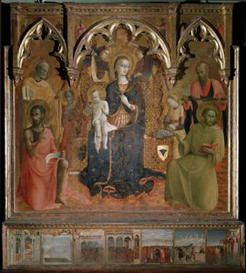 Polyptyk av Our Lady of Snow - Tempera på trä
