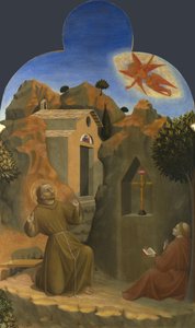 Stigmatiseringen av Saint Francis från Borgo del Santo Sepolcro altartavla, 1437-1444