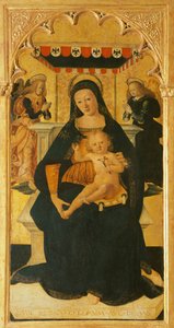 Madonna och Child Enthroned av Saturnino Gatti
