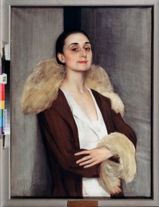 Porträtt av Melita Tchalokashvili, 1900-talet (tempera)