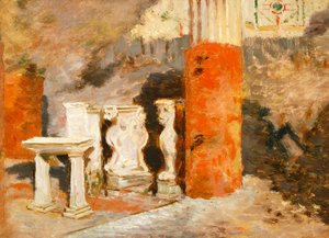 Nyumba huko Pompeii, na Francesco Saverio Altamura (1826-1897) swed