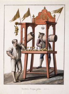 Säljare av Iced Water; och Neopolitan Costume of the Wagon; Säljare av fruset vatten; och den napolitanska vagnens kostym