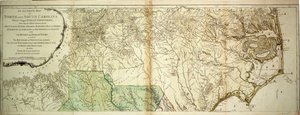 Karta över North och South Carolina