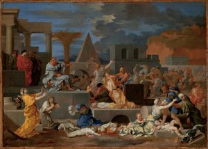 The Massacre of the Innocents (olja på duk) av Sébastien Bourdon