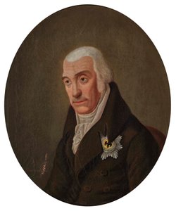 Porträtt av Karl II, storhertig av Mecklenburg-Strelitz 1741-1816, 1816. av Scharenberg