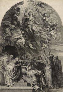 The Assumption of the Virgin (gravyr på lagt papper)