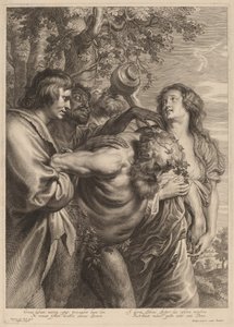 Drunken Silenus av Schelte Adams Bolswert after Sir Anthony van Dyck