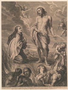H. Theresia går i förbön för Bernardino de Mendoza av Schelte Adamsz. Bolswert
