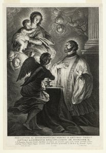 Jungfrun och barnet visar sig för Saint Francis Xavier