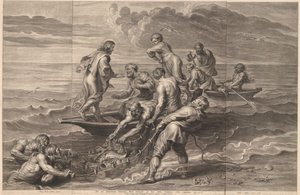 Wonderbare visvangst Jesus sa till Simon, var inte rädd: från och med nu kommer du att fånga människor (titel på föremål)