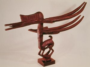 Antilop, en del av en Tuywara-mask från Elfenbenskusten (trä) av School African