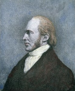 Aaron Burr (1756-1836) (färgad gravyr) av School American