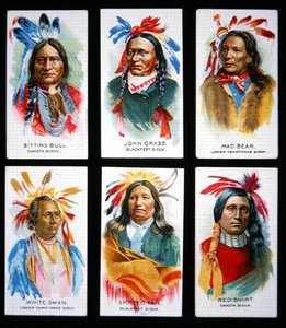 Sex anmärkningsvärda Sioux-ledare (lito i färg) av School American