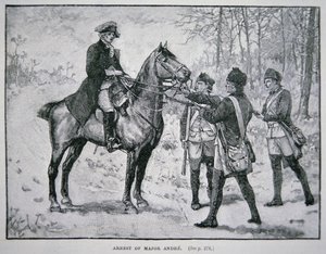 Fångandet av major John Andre (litho) av School American