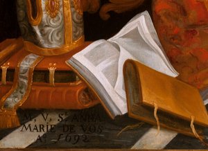 Saint Augustine i tillbedjan av den heliga Maria