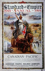 Annons på omslaget till Standard of Empire Annual 1913-14 (färg litho)