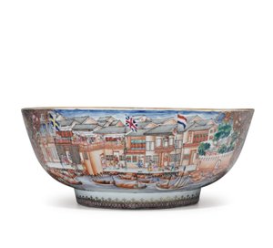 En stor Hong-skål, ca 1785 (keramik) av School Chinese