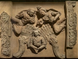 Basrelief som illustrerar Buddhas tidigare liv: Vishvantara Jataka. Kina, Xinjiang. Slutet av 6:e början av 700-talet. av School Chinese