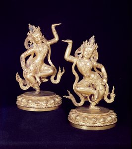 Bodhisattva, par Husante-figurer av School Chinese