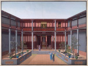 Honam-templet - Kuan Yins hall, Zenens innergård av School Chinese