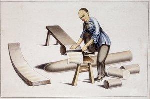Hur man skär substansen i kinesiskt papper (enligt en kinesisk ritning) - sd början av 1800-talet av School Chinese