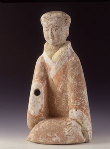 Damen av hovet. Kina, västra Han-tiden (206 AV - 220 AD), 60 cm H. Terrakottastatyett. av School Chinese