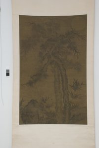 Gamla träd under månen (bläck på siden) av School Chinese
