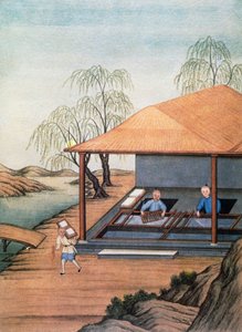 Gammalt pappersbruk, färgtryck, Kina av School Chinese