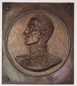 Simon Bolivar, basrelief av School Colombian