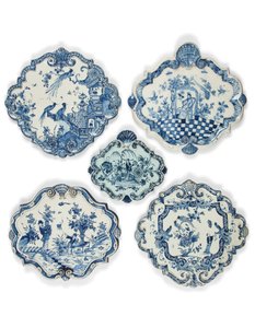 Delfts kinoserier formade pastiller, sent 1600 - tidigt 1700-tal (fajans)